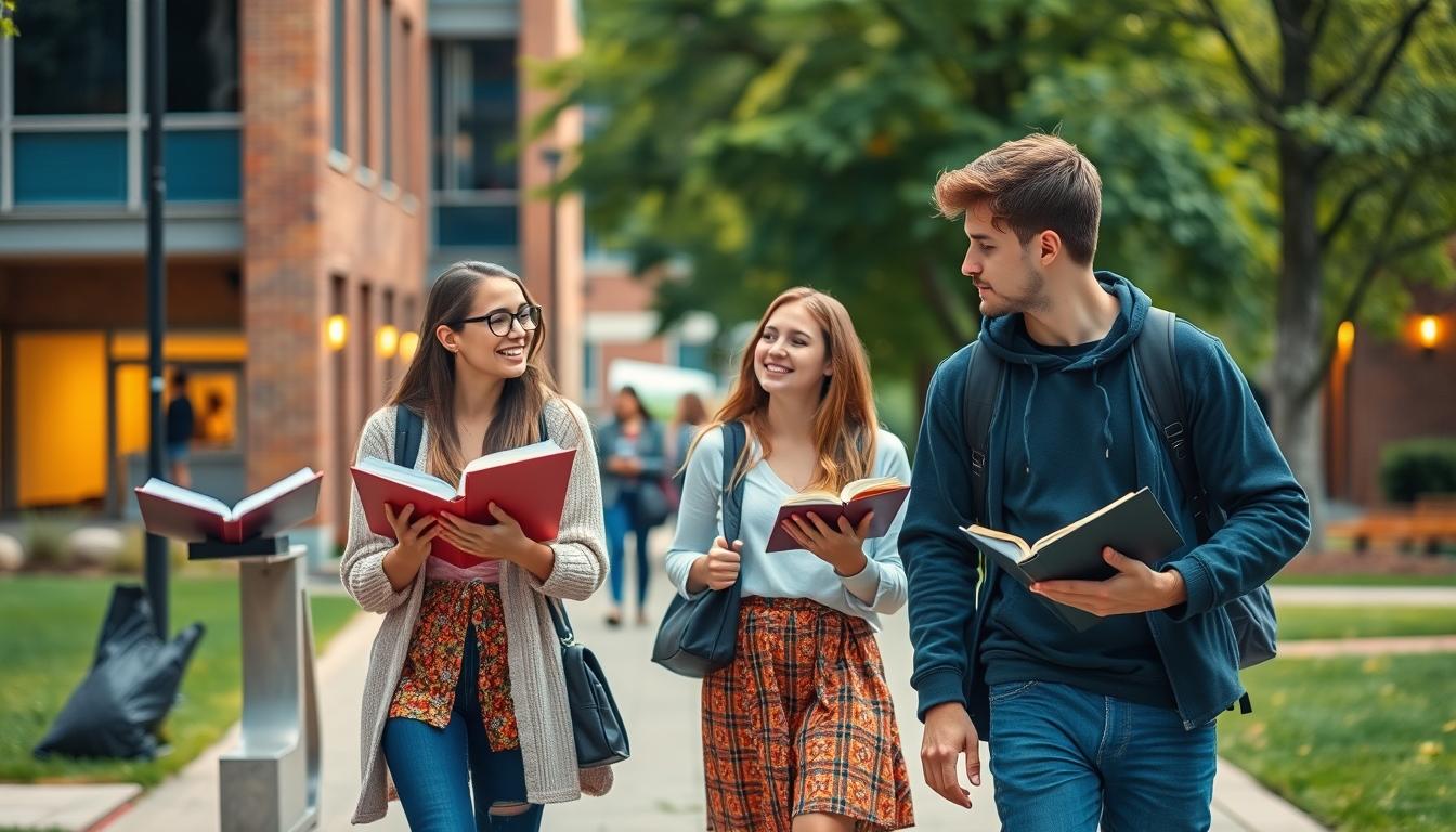 Students collaborating in study space