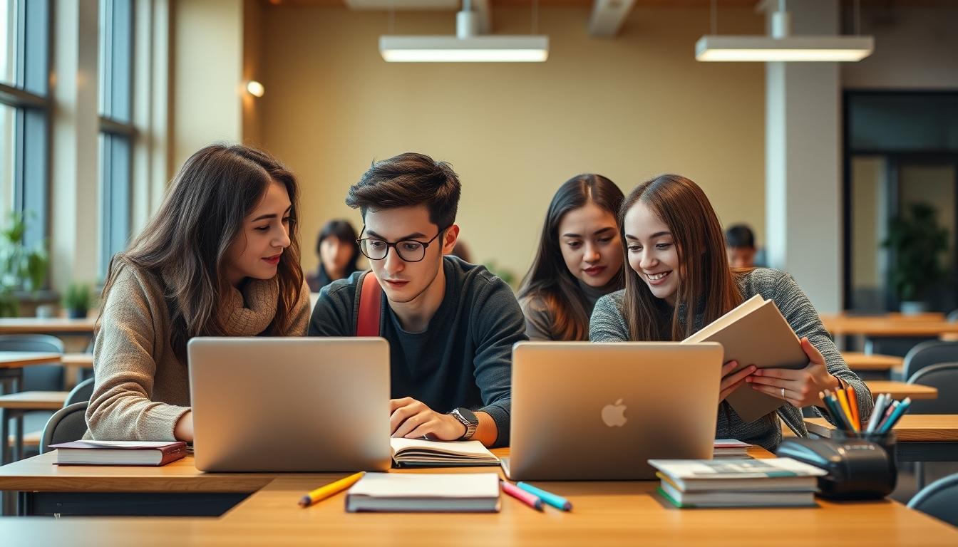 Modern university campus for students